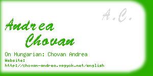 andrea chovan business card